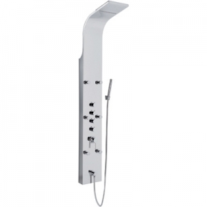 PARETE ATTREZZATA MULTIFUNZIONE MOD. NIAGARA INOX LUCIDO