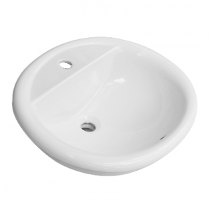 LAVABO SOPRA-PIANO CON FORO RUBINETTO CM 57x49