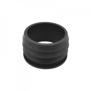 MORSETTO RIDUZIONE IN GOMMA NERA PER TUBO PVC