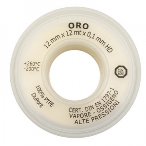 NASTRO PTFE ORO 12MM x 12MT x 0.10mm