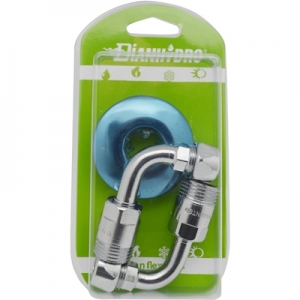 2 PZ CURVETTE SOTTOLAVABO A 90° COMPLETE E GIREVOLE BLISTER