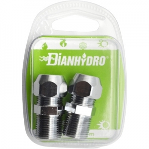 2 PZ NIPPLES BICONO CROMATO PER CANNETTE BLISTER