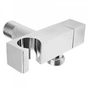 SUPPORTO DOCCIA DESIGN OTTONE CROMO CON ARRESTO 1/2 M