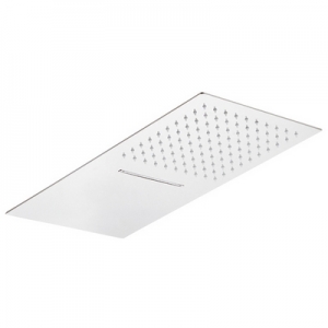 SOFFIONE 2 GETTI RETTANGOLARE ULTRA PIATTO ACCIAIO INOX