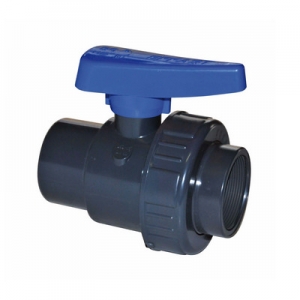 VALVOLA A SFERA MONOGHIERA IN PVC CON FILETTO FF