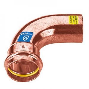 CURVA IN RAME A PRESSARE 90° MF ACQUA/GAS