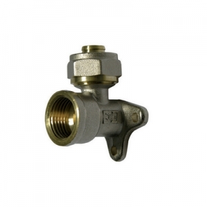 RACCORDO CURVO FEMMINA CON FLANGIA A 3 FORI DFX
