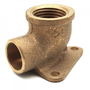 GOMITO BRONZO F. CON 3 FLANGE A SALDARE