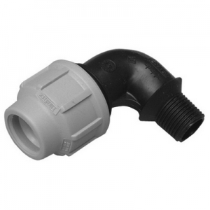 GOMITO A 90° C/DERIVAZIONE MASCHIO DIANFLEX BRAND PER POLIETILENE