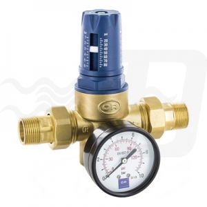 RIDUTTORE DI PRESSIONE A MEMBRANA TWIST PN 25 C/MANOMETRO