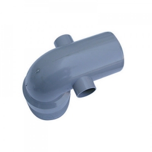 CURVA W.C. ALTA 2 ATTACCHI PVC GRIGIO
