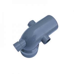 CURVA W.C. ALTA 3 ATTACCHI PVC GRIGIO
