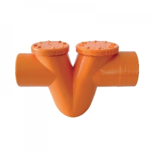SIFONI ORIZZONTALI 2 TAPPI IN PVC ROSSO A 