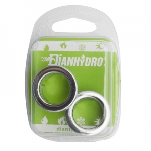 2 PZ GHIERE DI RICAMBIO PER TROPPO PIENO IN ABS CROMO BLISTER