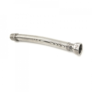 FLESSIBILE INOX RACCORDO IN OTTONE MM 130 / 220 (per Acqua)