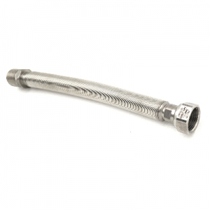 FLESSIBILE INOX RACCORDO IN OTTONE MM 220 / 420 (per Acqua)