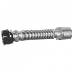 FLESSIBILE INOX RACCORDO IN OTTONE MM 130 / 220 ACQUA PARIGI