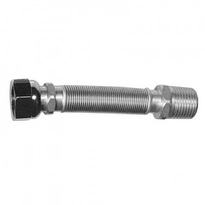 FLESSIBILE INOX RACCORDO IN OTTONE MM 220 / 420 ACQUA PARIGI